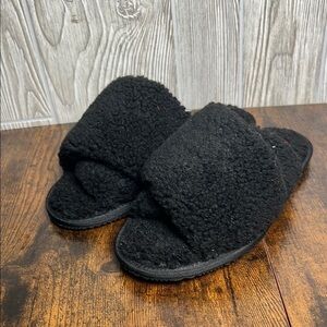 Sorel Womens Size 6 Go Mail Run Black Sea Salt Slip On Slippers Shoes